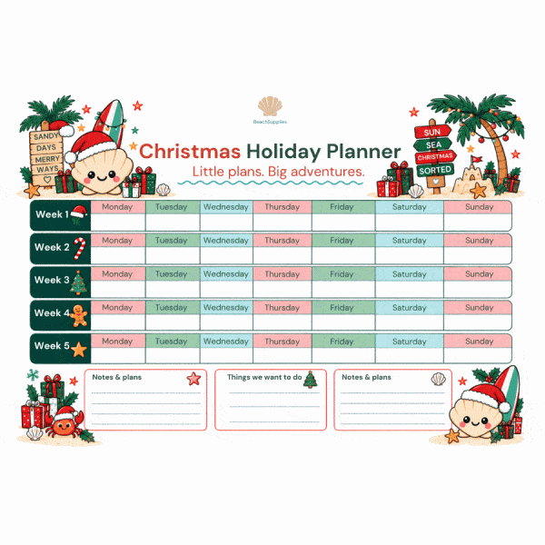 FREE Little Traveller Christmas Holiday Planner