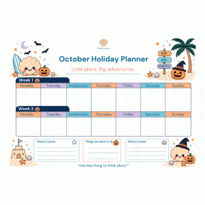 FREE Little Traveller Halloween Holiday Planner